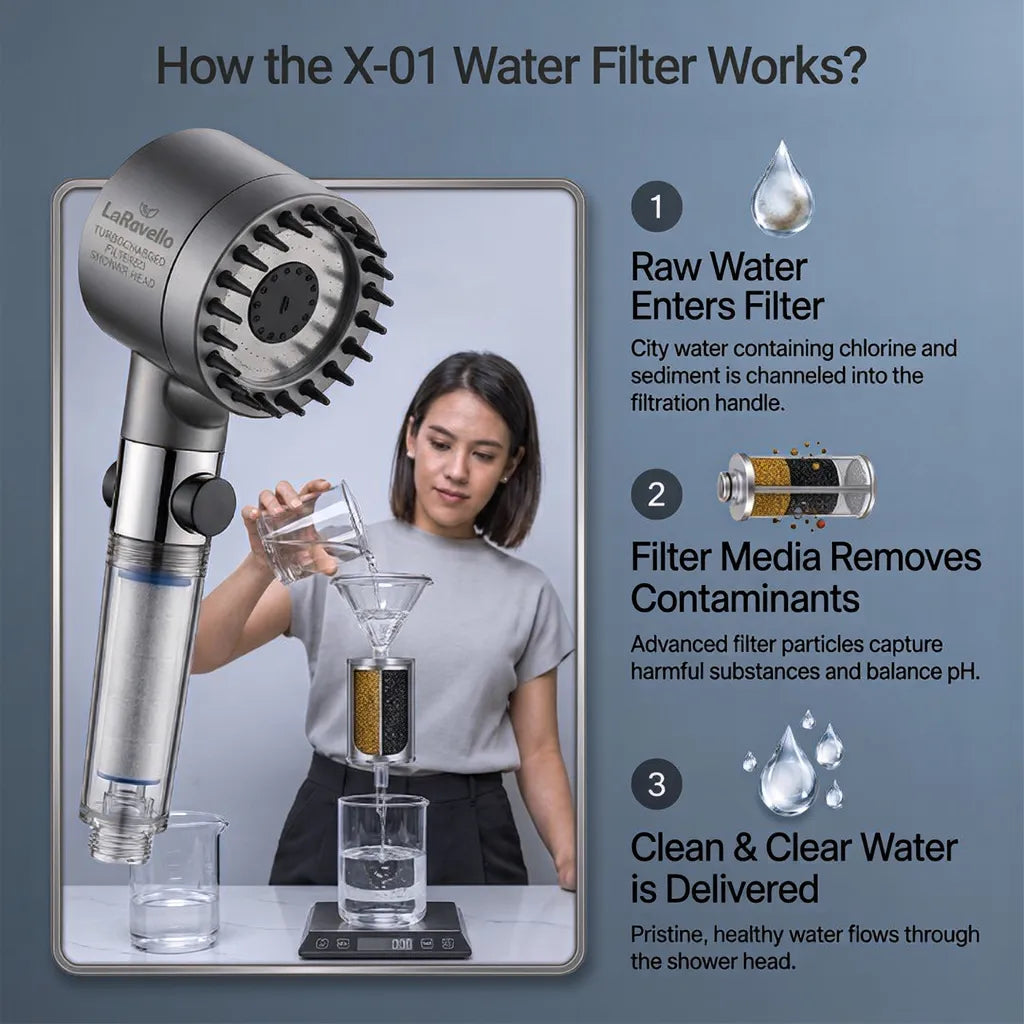 LaRavello Filtered Shower Head